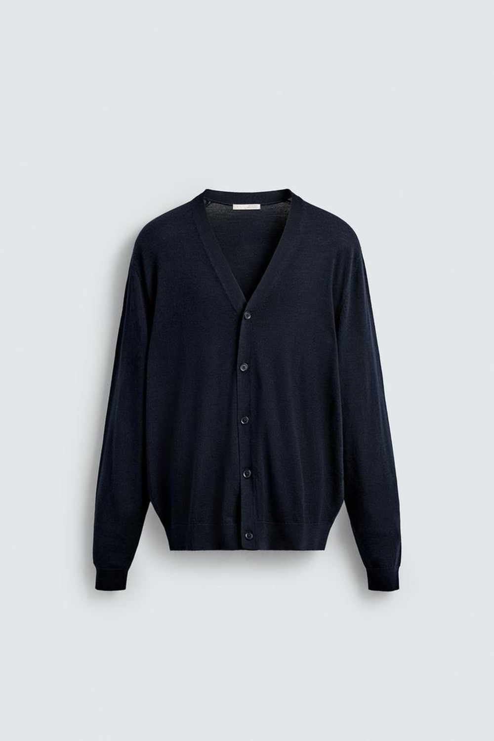 ZARA КАРДИГАН ИЗ 100% ШЕРСТИ, МОРСКОЙ СИНИЙ