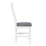Стул CROSSMAN NEW, Многослойный березовый шпон, 41х40х100 см, white/велюр темно-серый