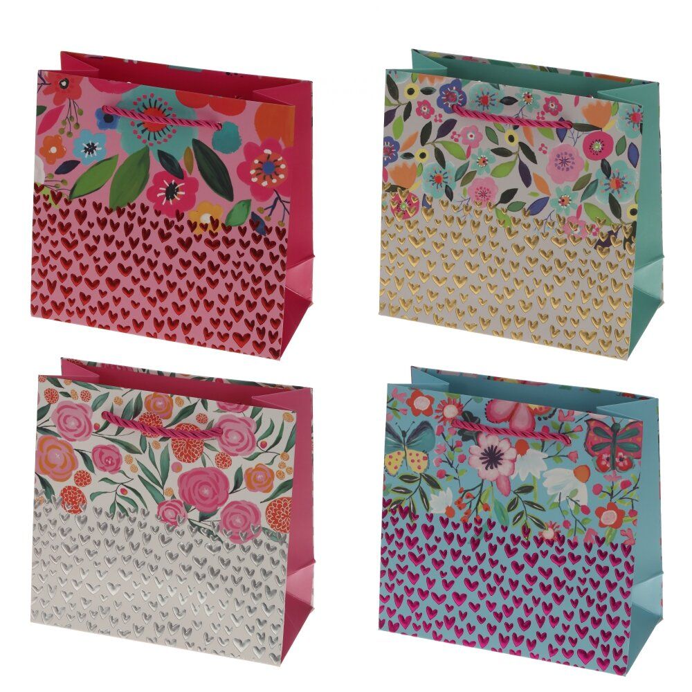 GAEM Пакет подарочный (бумага 210г/м2, блок микс 12шт), L15 W7 H14 см, 4в.