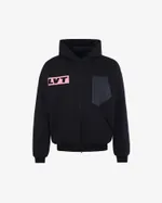 Худи Levitacia Zip Pocket Logo черная