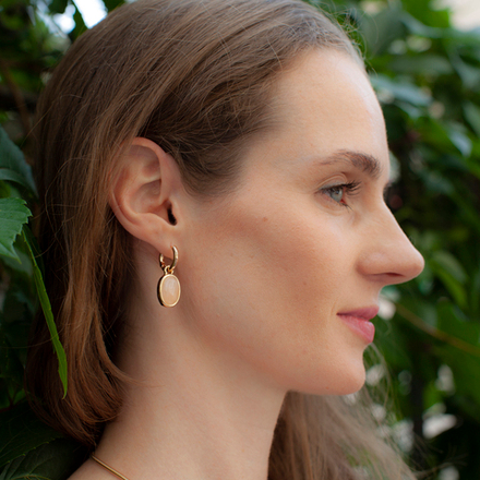 Серьги Fiore Luna ROSE QUARTZ LE1202 R/G