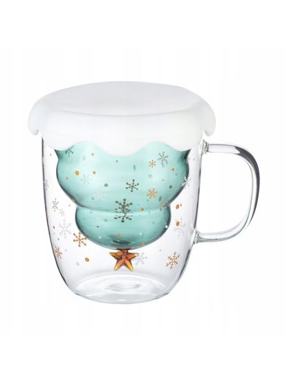 Чашка стеклянная подарочная 320 мл. Kamille KM 9018 с двойными стенками