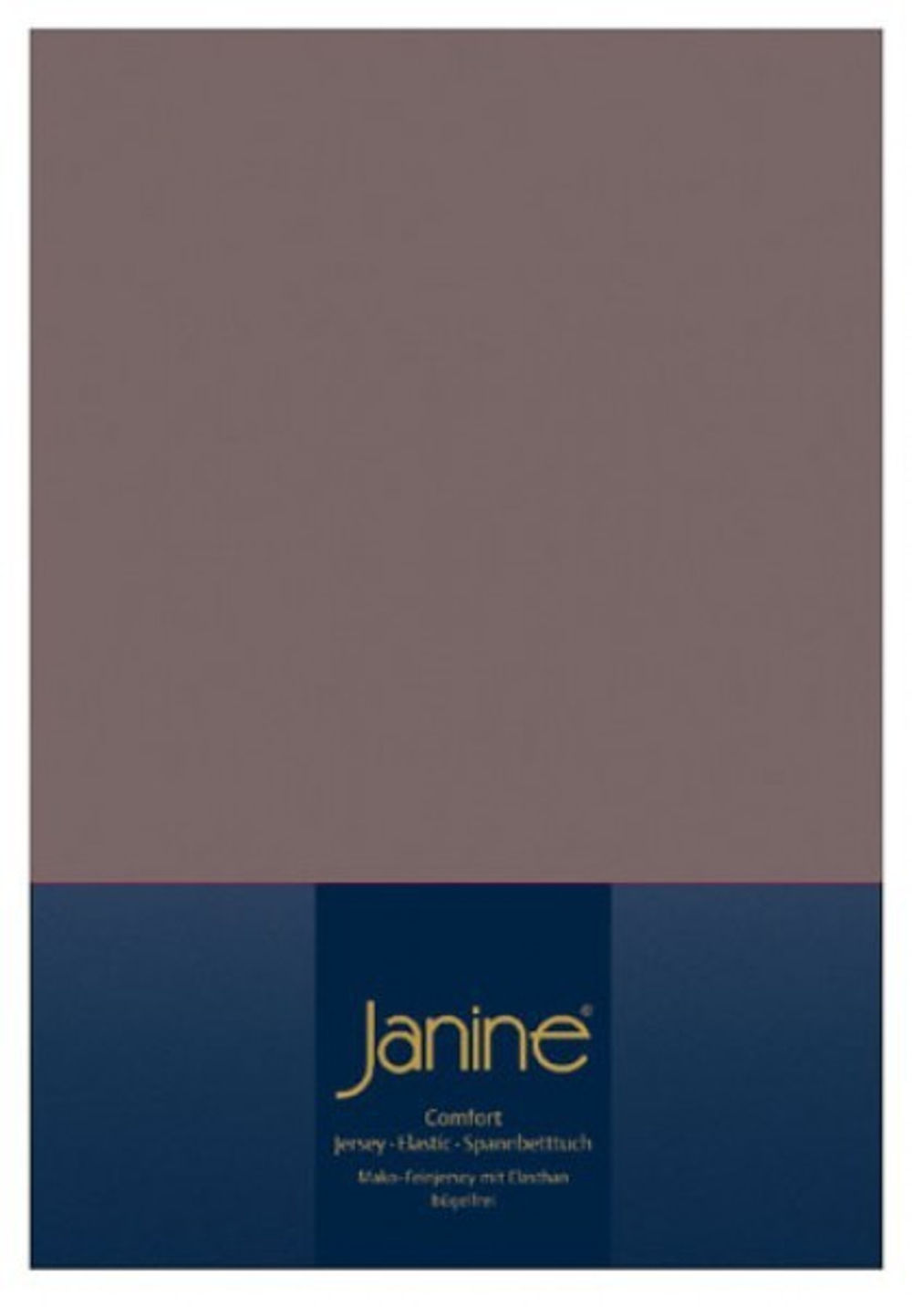 Простыня на резинке 180-200x200 Janine Elastic-Jersey 5002 кофе с молоком
