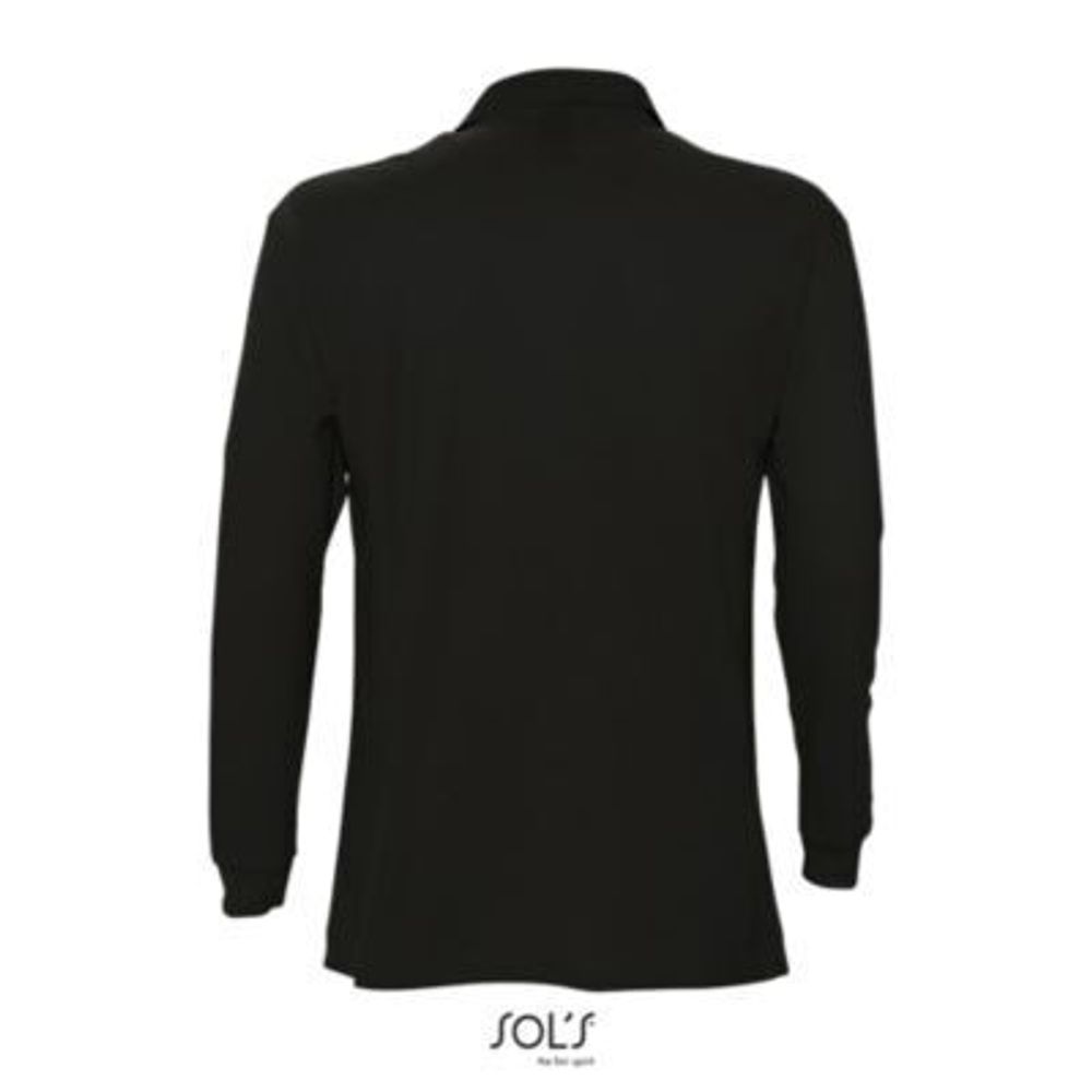 Рубашка поло мужская Sol's Star с длинным рукавом. Белый  L