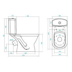 Унитаз-компакт Santek Алькор  с сидением стандарт
