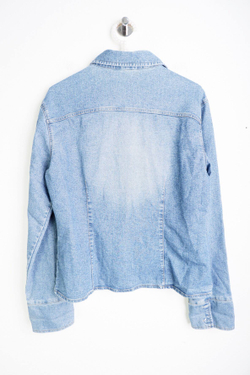 Куртка джинсовая модная, визуально на 44/46 размер