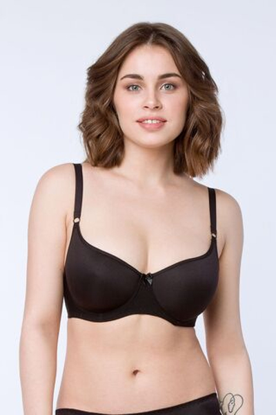 Формованный бюстгальтер из воздухопроницаемого материала (Размер: 95D) (Цвет: черный)