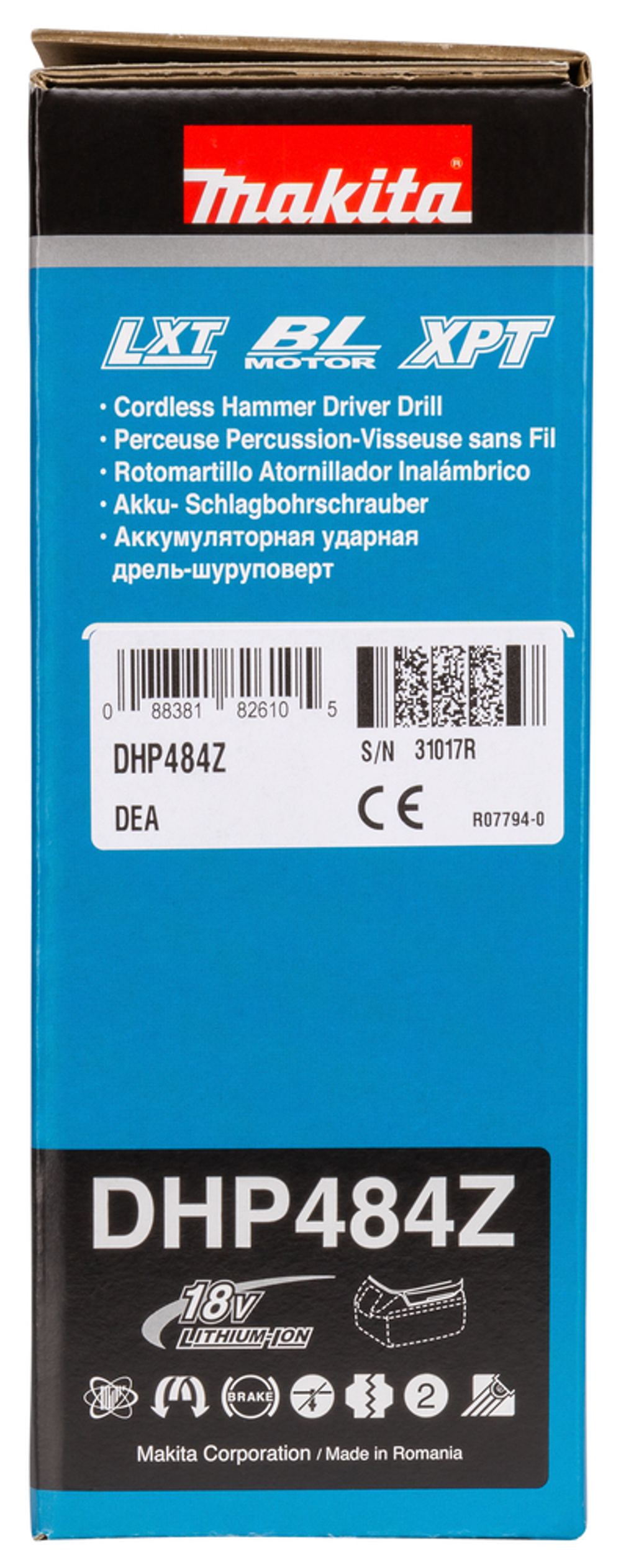 Аккумуляторная ударная дрель-шуруповерт LXT® DHP484Z 18В 54 Нм 0 – 2 000 об/мин