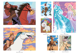 Hachette раскраска по номерам Coloriages mystères Disney - Chevaux, 112 стр.