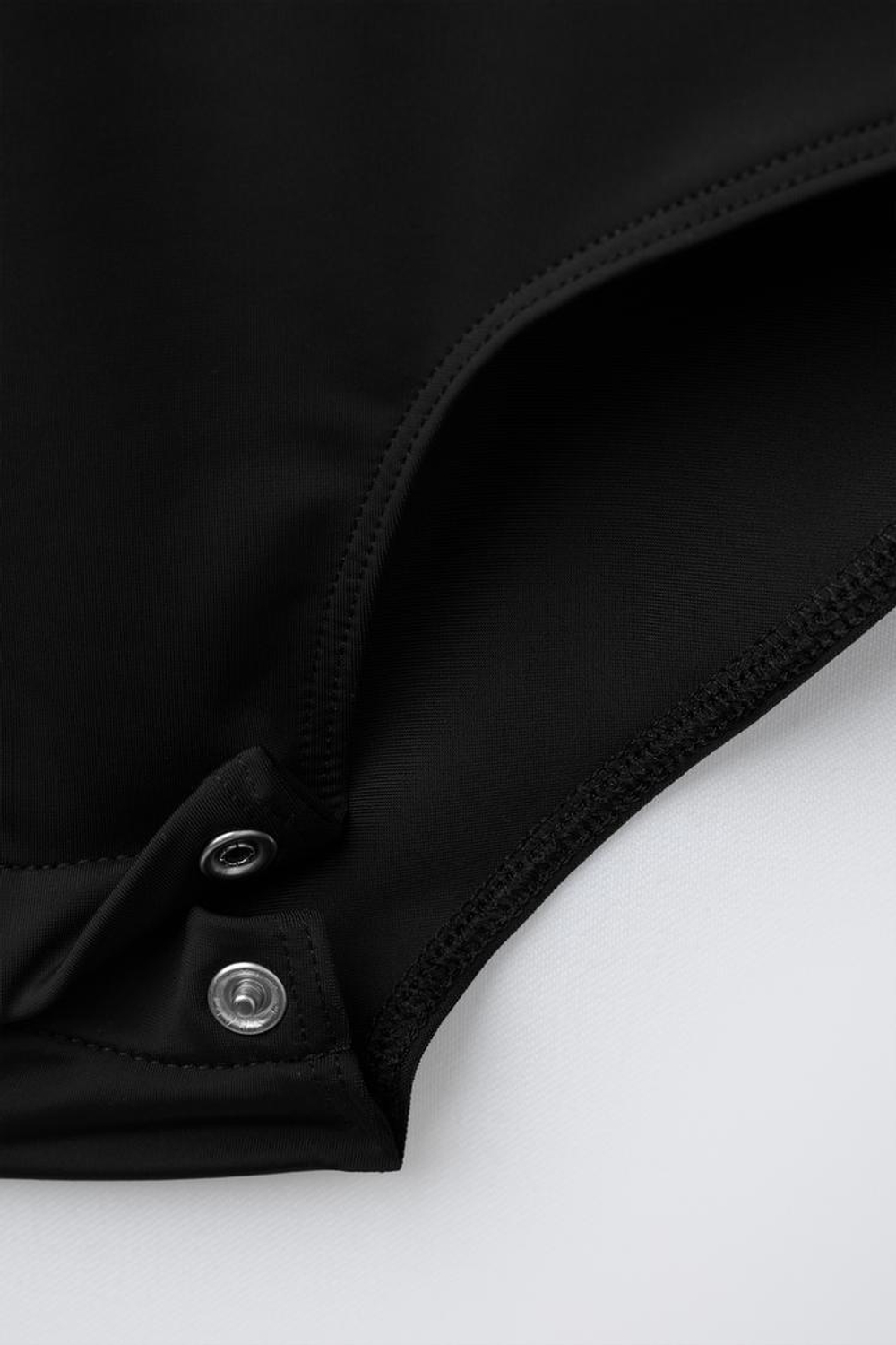 ZARA БОДИ С ВОРОТНИКОМ-СТОЙКОЙ, ЧЕРНЫЙ