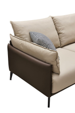 Диван ELEGANTE NAPPA SF015 (2-х местный)  бежевый 6615-коричневый