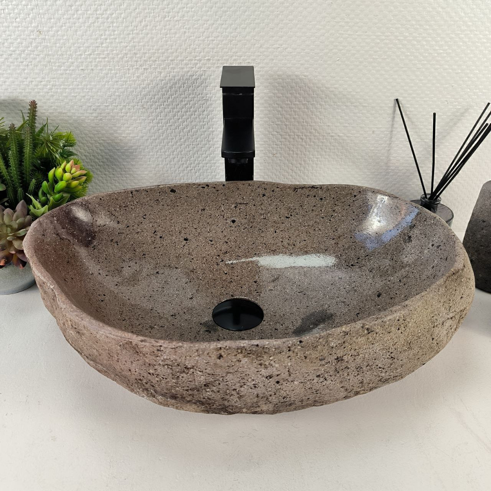 Раковина из речного камня RS-65419 52*35*15 0862