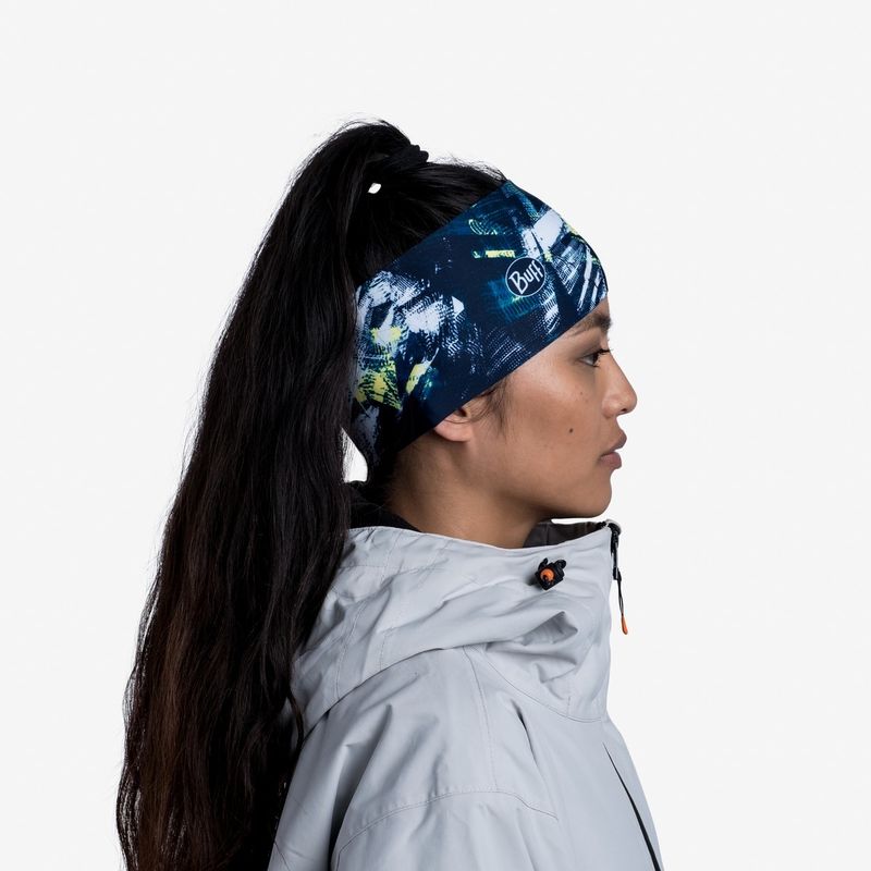 Теплая спортивная повязка на голову Buff Headband Tech Fleece Sineki Blue Фото 2