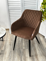 Стул М-City DISAUR Бренди (Brandy) 505-11 Кофе, Велюр "Беспальчиковый", Черный каркас