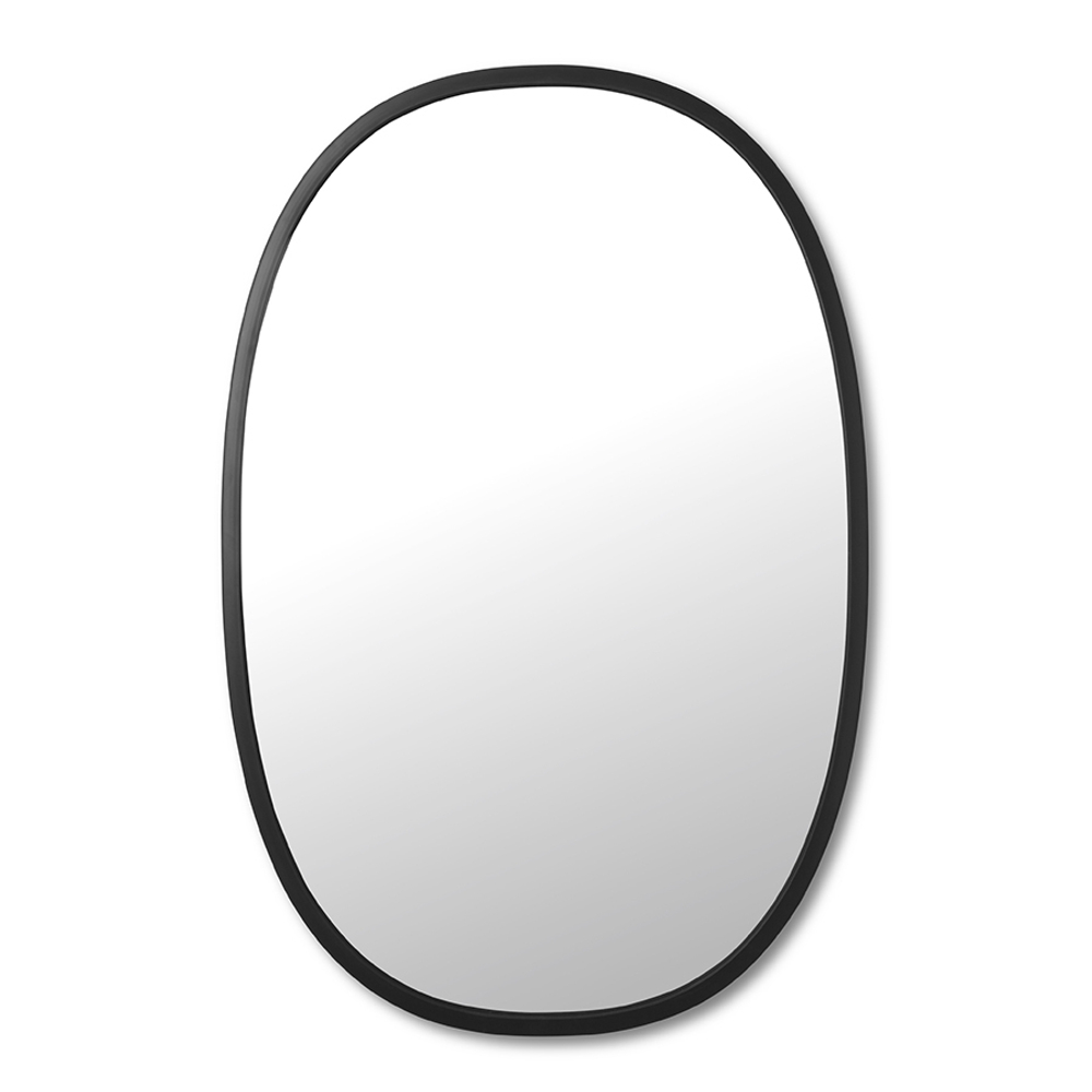 Зеркало овальное Hub 91х61 см черное