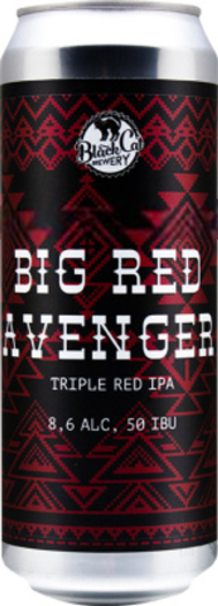 Пиво Блэк Кэт Биг Рэд Эвенджер / Black Cat Big Red Avenger 0.45 - банка