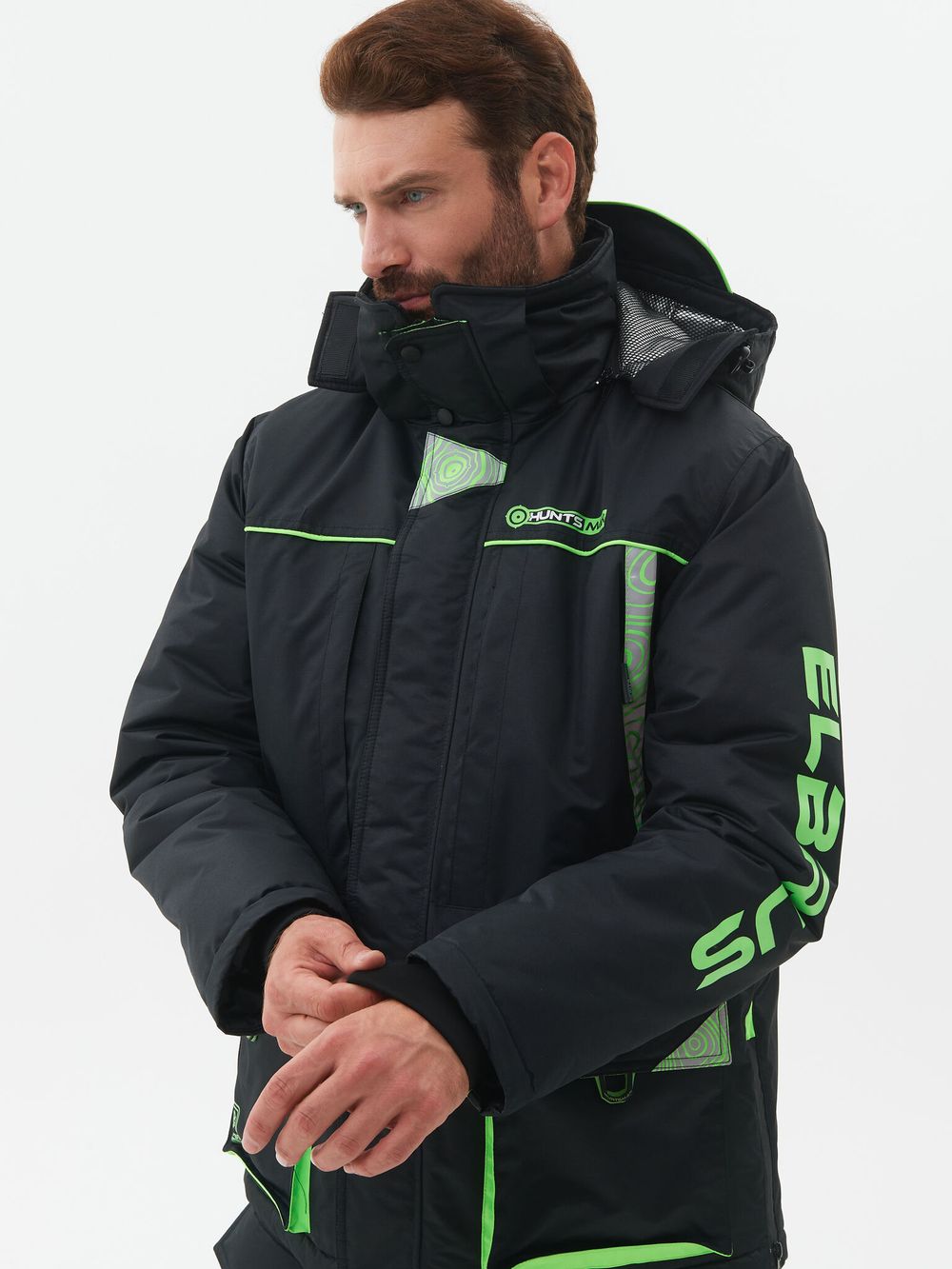Костюм зимний Elbrus ткань Hit Membrane цвет Черный/Лайм