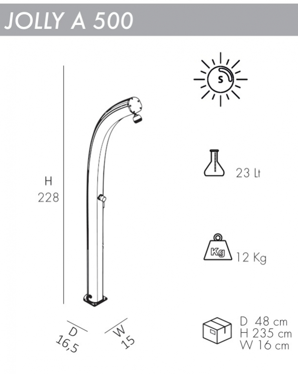 Душ солнечный Arkema Jolly A 500