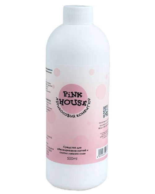 Обезжириватель для ногтей и снятия липкого слоя абрикосовый конфитюр Pink House, 500 мл