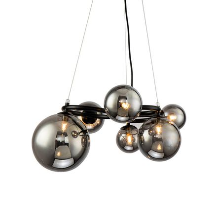 Люстра Wendt 6 black/smoky