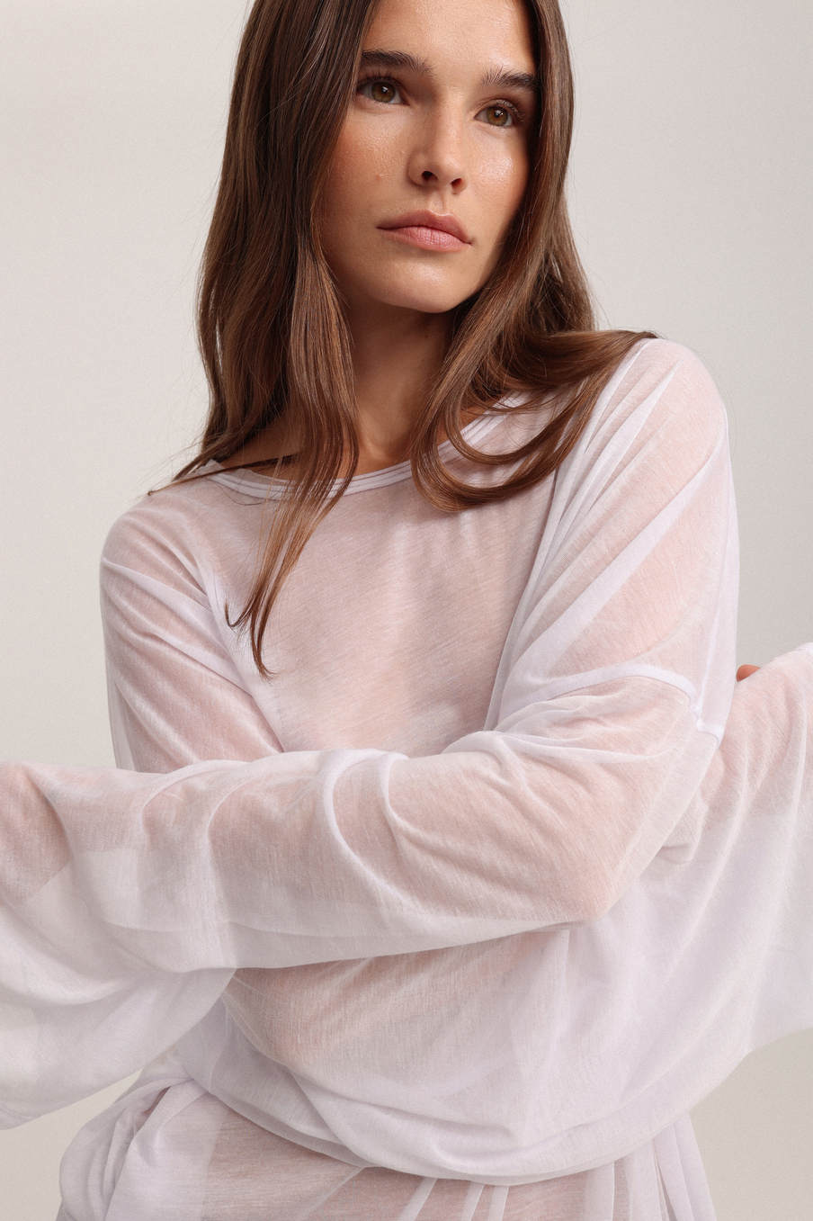 Лонгслив прозрачный