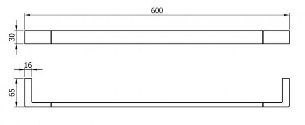 Полотенцедержатель 626 мм нерж. сталь CORINTO 16920.60.N чёрный
