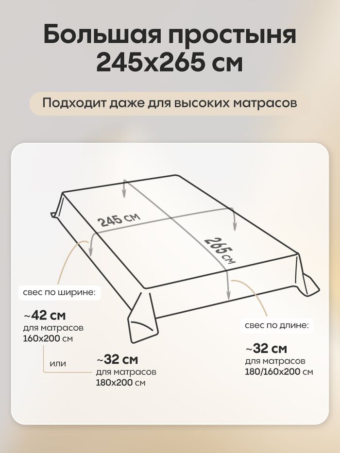 Комплект постельного белья Однотонный Сатин Элитный «Кремовый баланс»