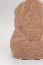 Шапка  весенняя/осенняя вязаная КИС(Св.бежевый меланж)