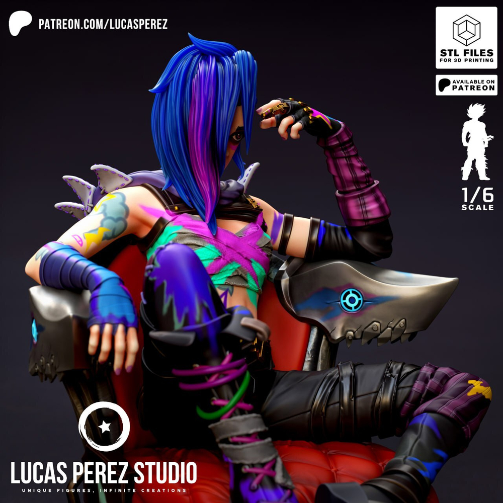 Фигуркаел Arcane Джинкс Лига легенд Jinx League of Legends
