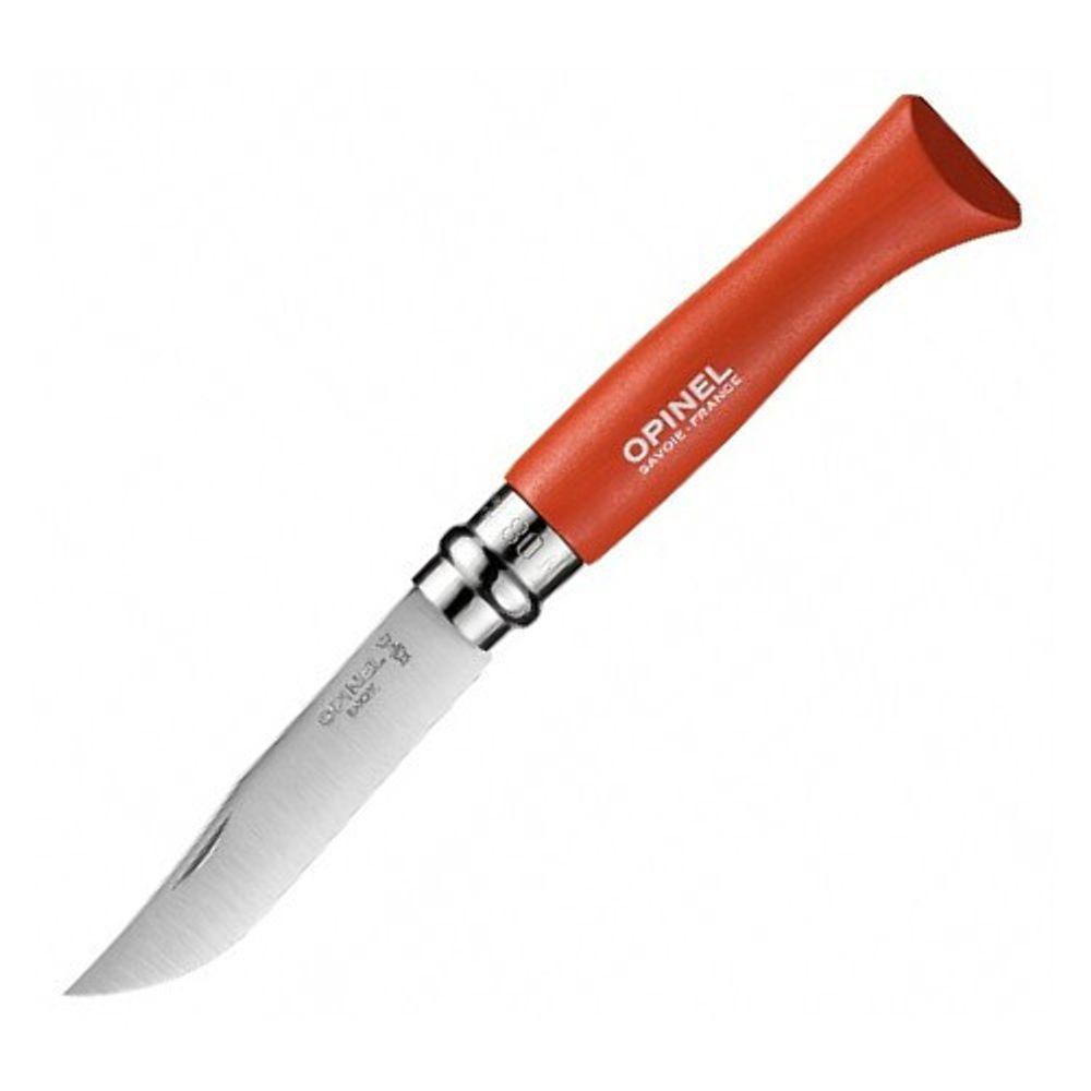 Нож Opinel №8 Trekking, н/с, красный, с чехлом