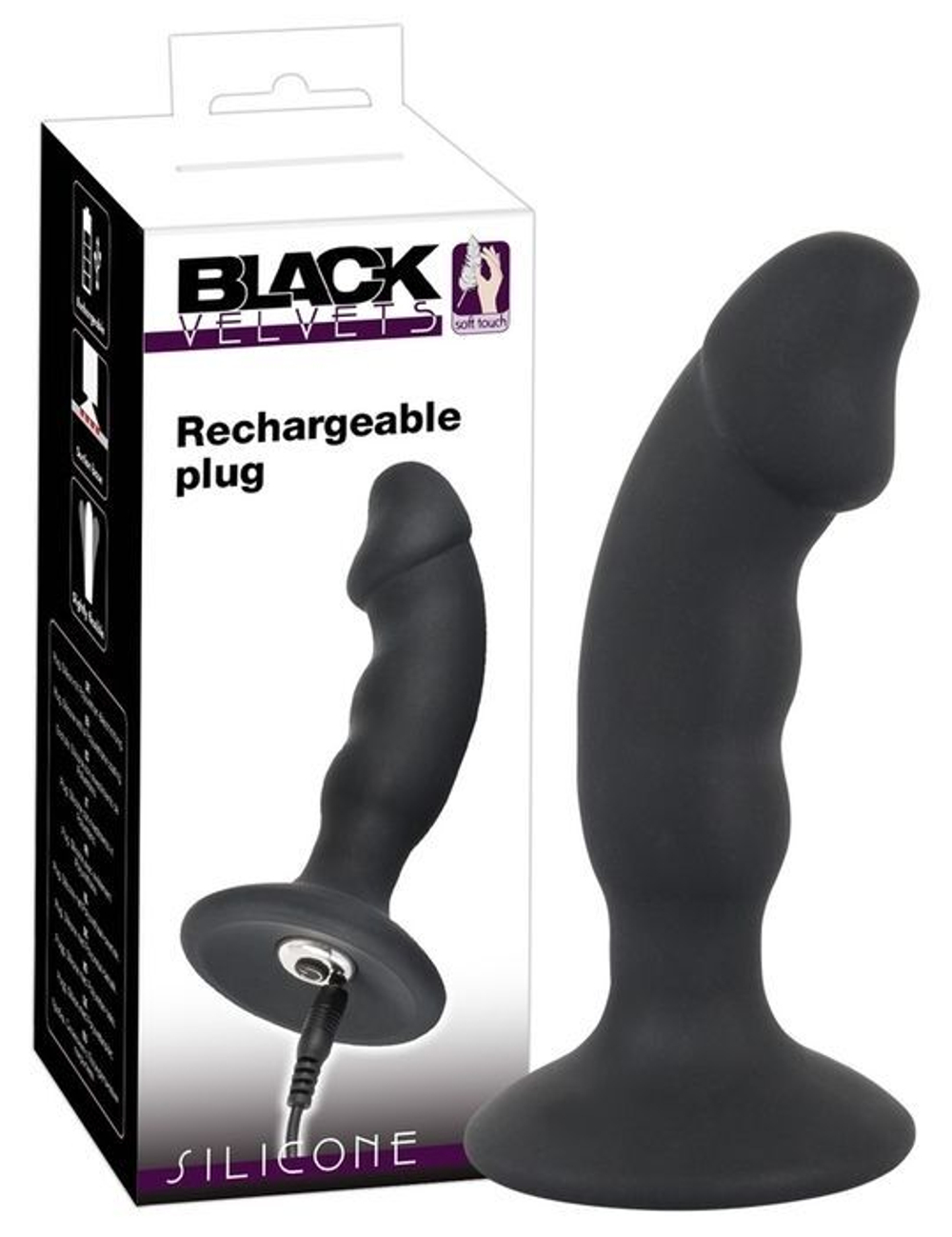 Черная реалистичная анальная вибровтулка - 14 см. (Цвет: черный)