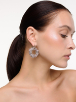 Серьги "Character" из розового кварца Silver