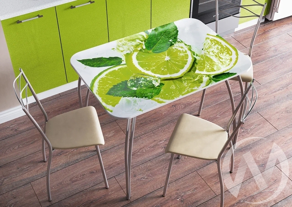 Стол кухонный прямоугольный 1000*670 (Лайм)