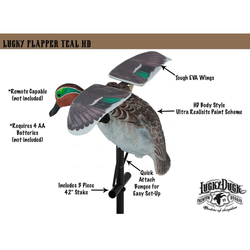 Чучело чирка Lucky Duck с машущими крыльями - Lucky Flapper Teal HD
