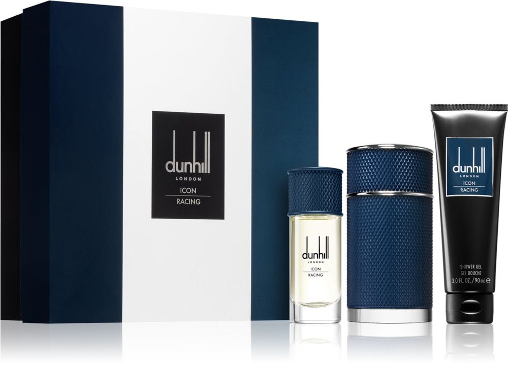 Dunhill eau de parfum 100 мл + дорожный спрей 30 мл + гель для душа 90 мл Icon Racing Blue
