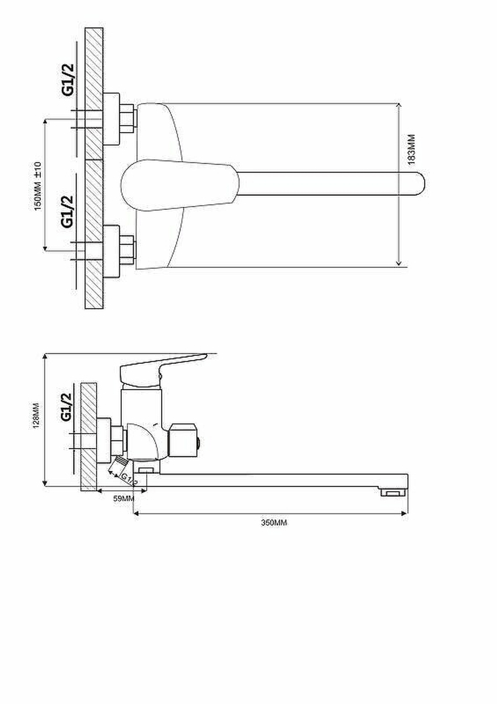 СМЕСИТЕЛЬ EKKO Д/ВАННЫ ДЛ.ИЗЛИВ ПЕРЕКЛЮЧАТЕЛЬ В КОРП E22313