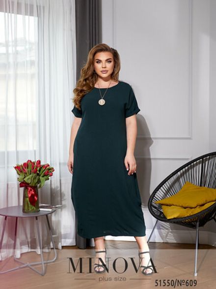 Платье 609-зеленый Minova Фото 2