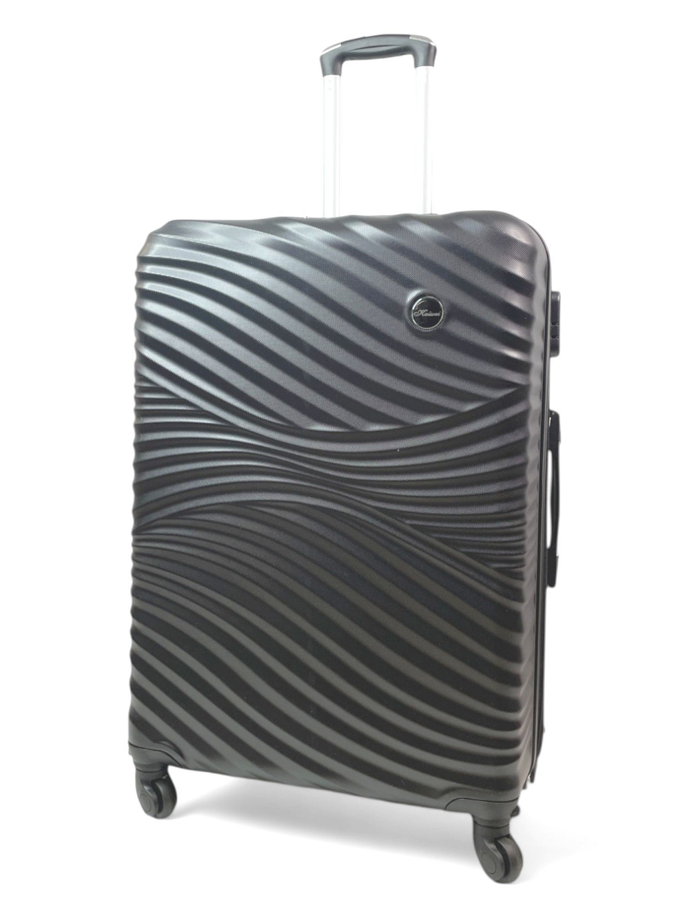 Большой чемодан Bon-Voyage Model Wave ABS, Черный, XL