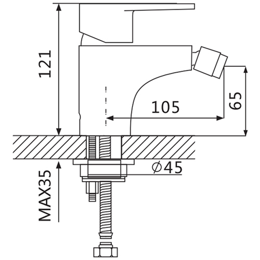 Смеситель для биде Oute T203 T20305