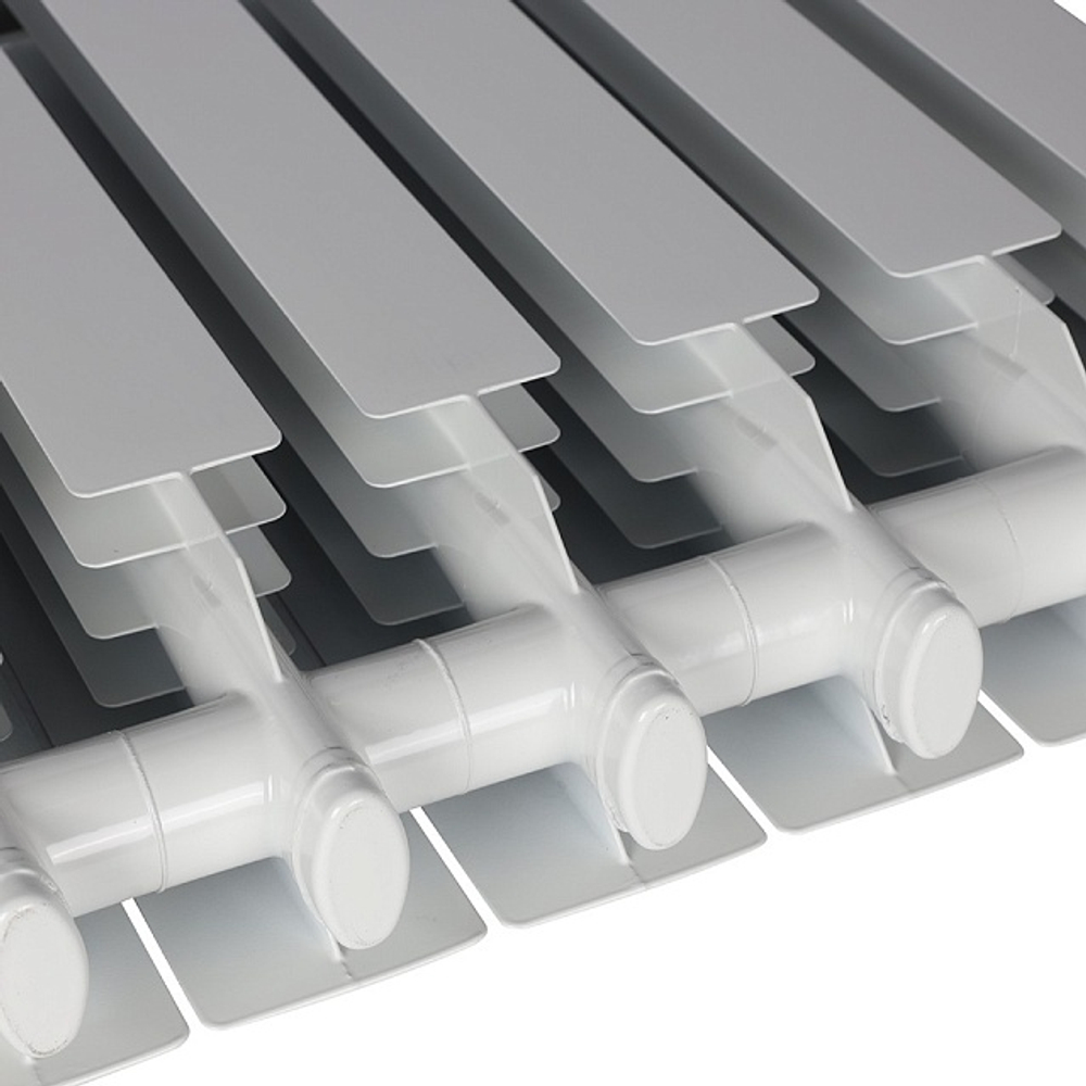 Радиатор алюминиевый STOUT Vega 500 - 6 секций (подключение боковое, цвет белый)