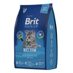 Сухой корм для котят BRIT PREMIUM с курицей и лососем "Cat Kitten", 0.8кг