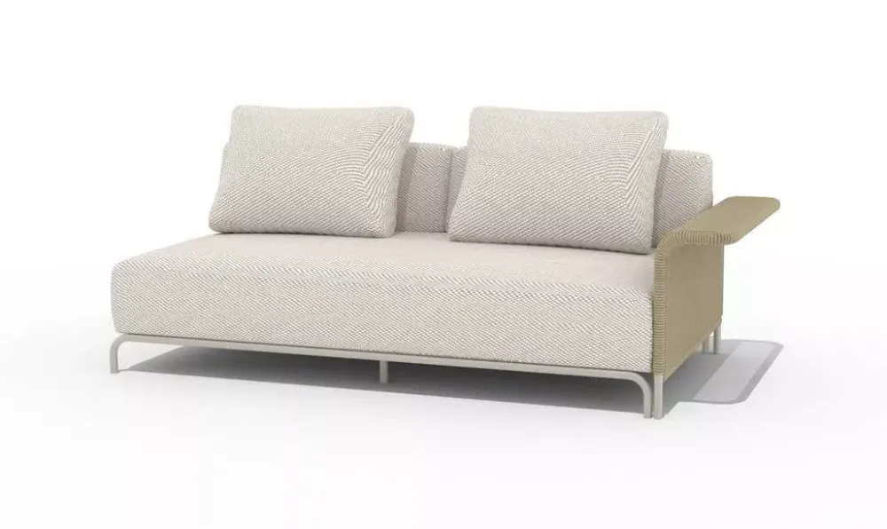 "Мальдивы" трансформирующаяся лаунж-зона из искусственного ротанга, цвет соломенный