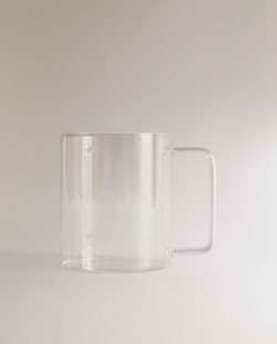Zara Home чашка из боросиликатного стекла, цвет прозрачный, 12 см