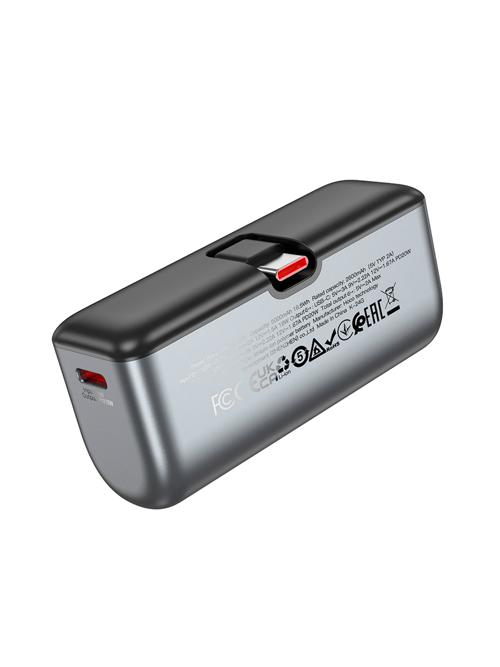 Внешний аккумулятор hoco Q31 Type-C компактный 5000 mAh
