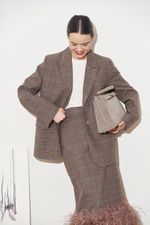 ЮБКА С ПЕРЬЯМИ СЕРО-БЕЖЕВЫЙ|ОРАНЖЕВЫЙ|КАКАО