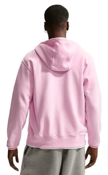 Мужская теннисная кофта Nike Club Full-Zip Fleece - pink foam/white