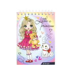 Блокнот А6, гребень, Alingar, мелованный картон, 60 л., клетка, "Волна New", ассорти