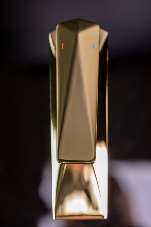 Boheme Смеситель для умывальника из стены БЕЛЫЙ+ЗОЛОТО