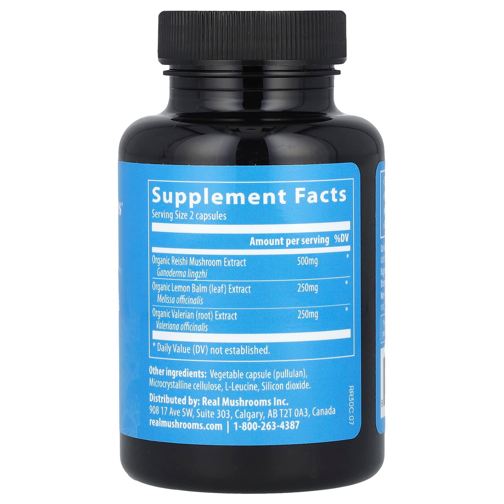 Real Mushrooms, RealRest, грибы и травы`` 60 капсул