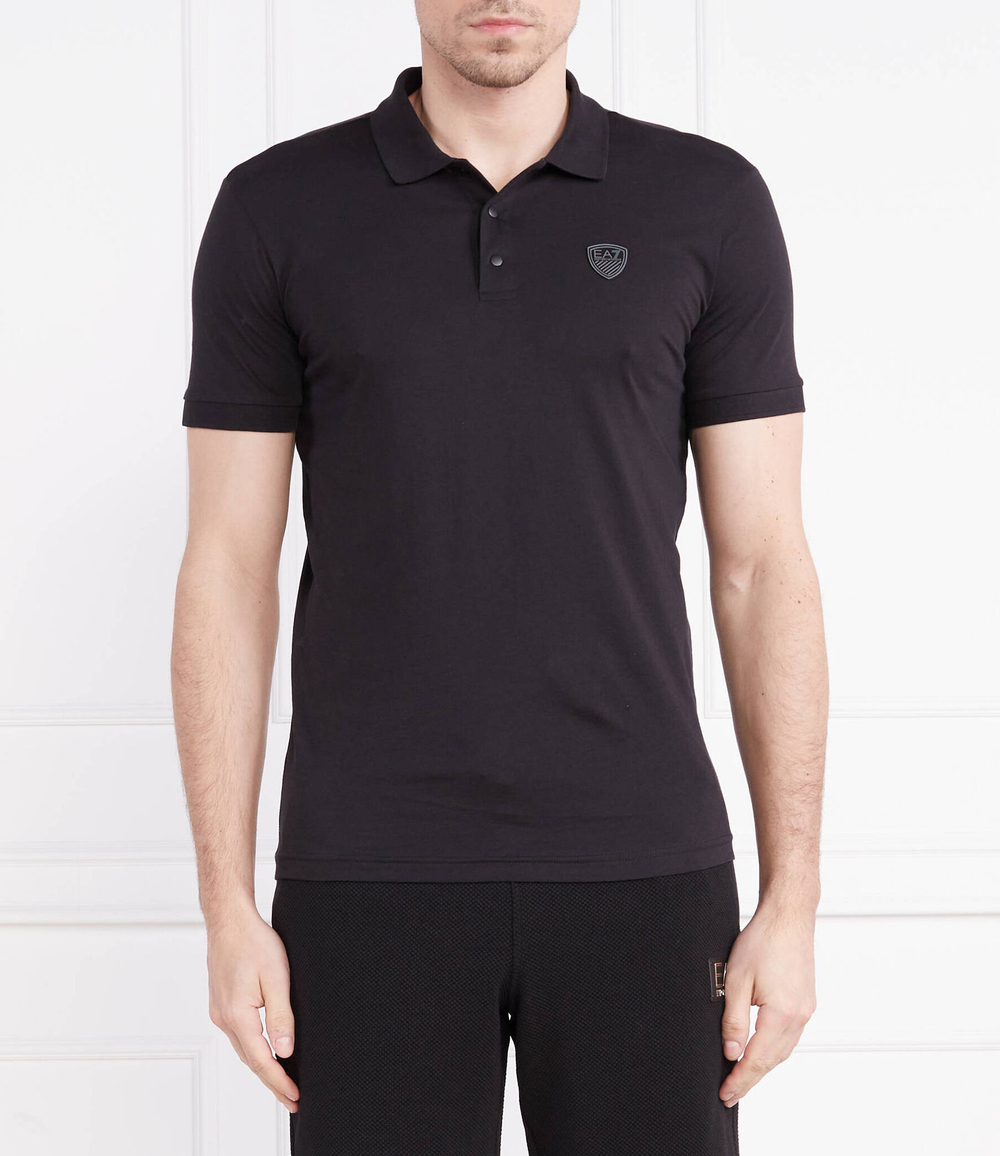 поло EA7 - черный(3RPF40 PJNTZ)